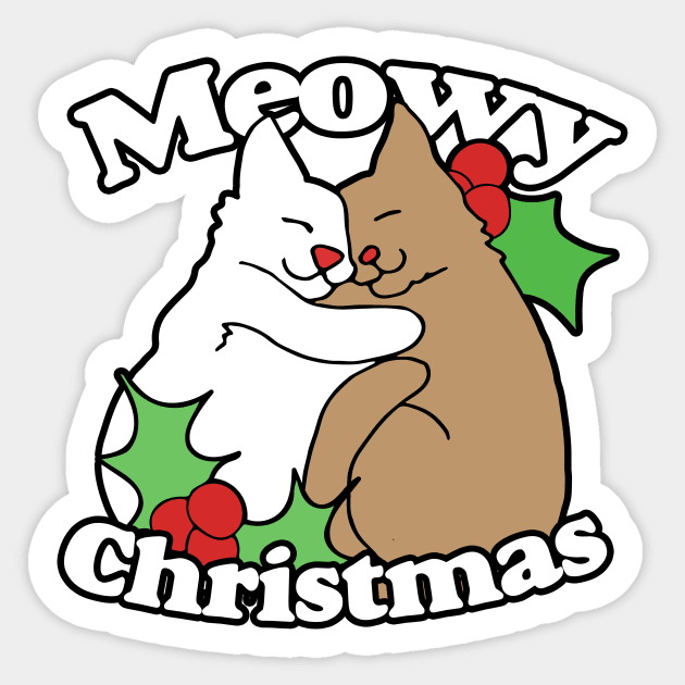 Meowy Christmas Sticker by bubbsnugg